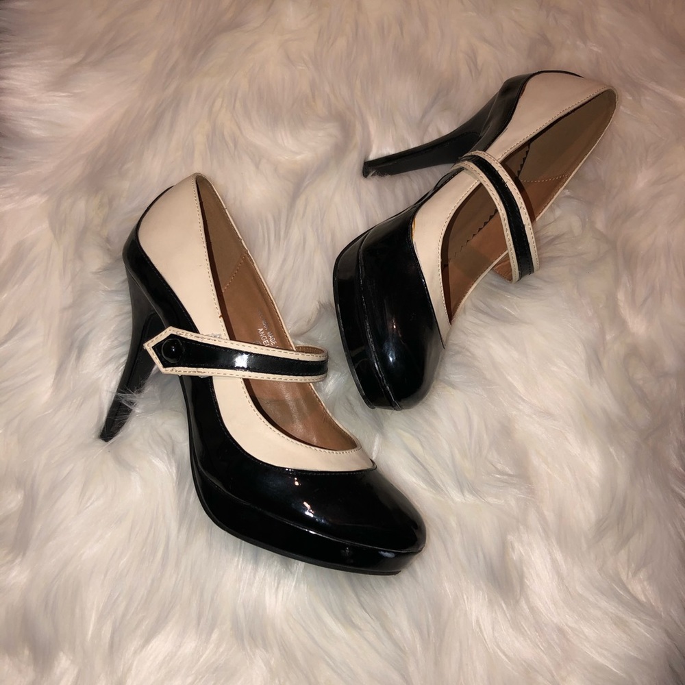 Two Tone Mary Jane Heels